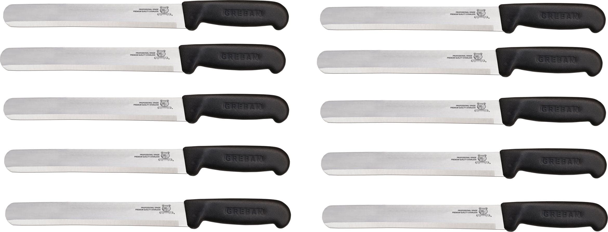 14" Slicer Straight Knife with Black Polypropylene Handle