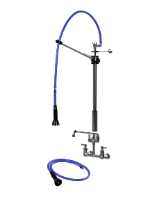 HIMI Products – Instinct Pre-Rinse Faucet Unit with 60″ Hose, Wall Mount Bracket, Vacuum Breaker, 6′ Extension Hose & 8″ Wall Mount Base Faucet + 12″ Add-On Faucet – IF6002-8WAF
