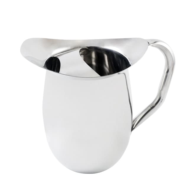 2 qt Stainless Steel Bell Pitcher with Ice Guard