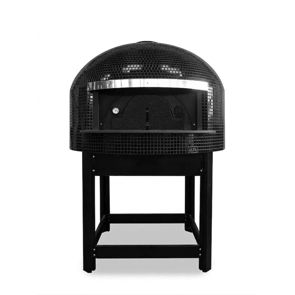 Alfa Napoli M120 Wood-Fired Pizza Oven in Black Tile Mosaic with Base – M120