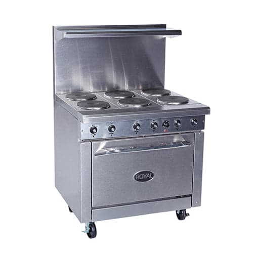 Royal RRE-6 36″ Electric Range with 6 Burner – 1Ph, 240V