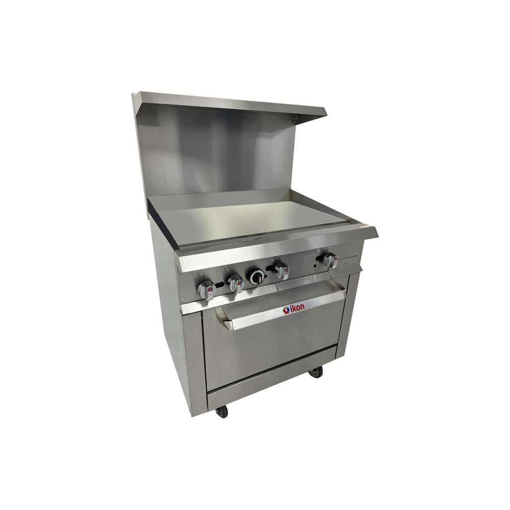 Ikon – 36in Manual-Control Gas Range with Griddle and Oven – IR-36MG-36