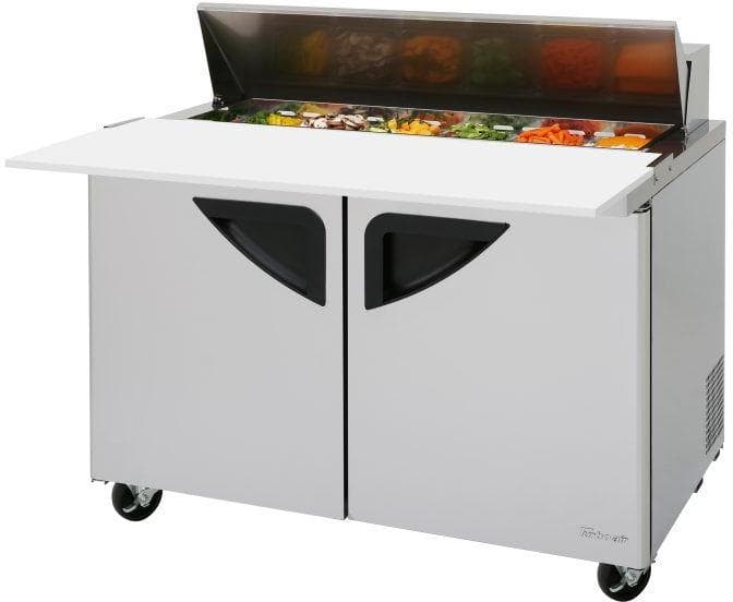 Turbo Air – Super Deluxe 48.25″ 2 Door Refrigerated Sandwich Prep Table with Stainless Steel Top with 12-Pan Opening – TST-48SD-12-N (ETA 5-6 Weeks)