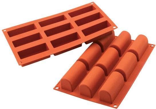 Silikomart – 3.3" x 1.2" x 1.3" Silicone #9 Compartment Midi Buche Baking Mold – SF130