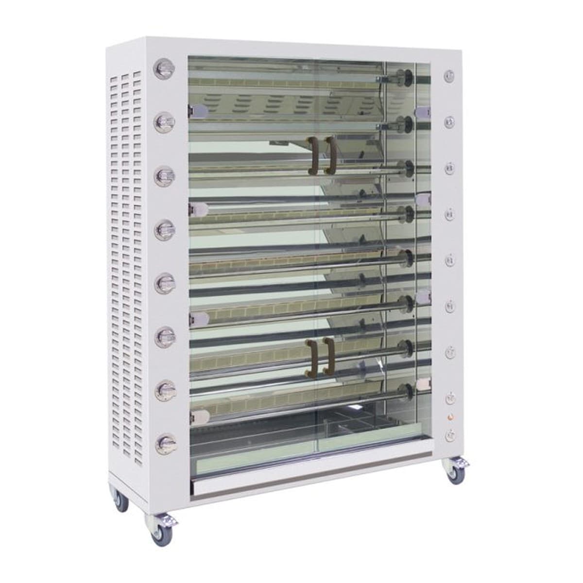 Rotisol – Performance Infrared Rotisserie Oven, gas, floor model, 54-1/8"W, (8) stainless steel V-sh – 1400.8PIG