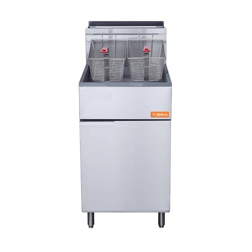 Brika BFR-70 70 Lb Floor Tube Fired Natural Gas Fryer