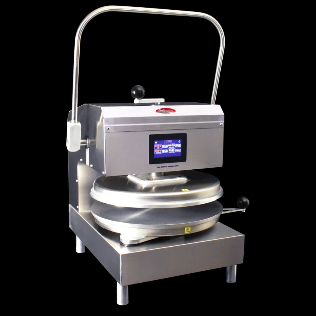 BakeMax BMTXM218SS Commercial Countertop Manual Swing Away Dual Heat Dough Press