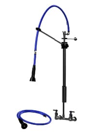 HIMI Products – Instinct Pre-Rinse Faucet Unit with 54″ Hose, Wall Mount Bracket, Vacuum Breaker, 6′ Extension Hose & 8″ Wall Mount Base Faucet – IF5402-8W
