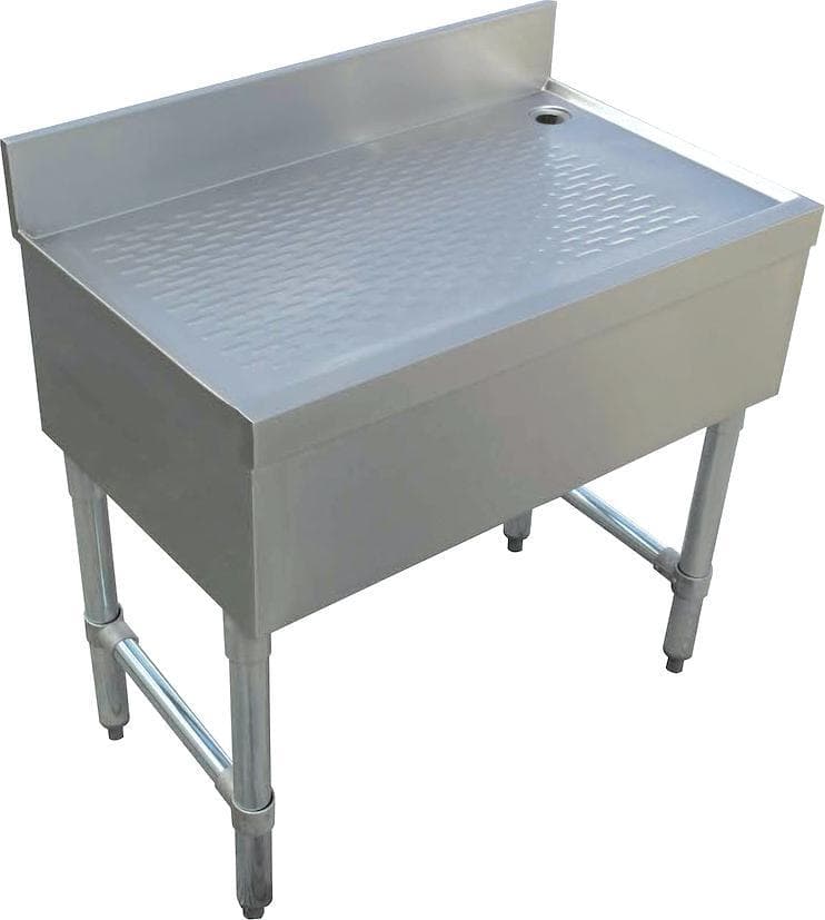 18-gauge 304 Stainless Steel Bar Drainboard