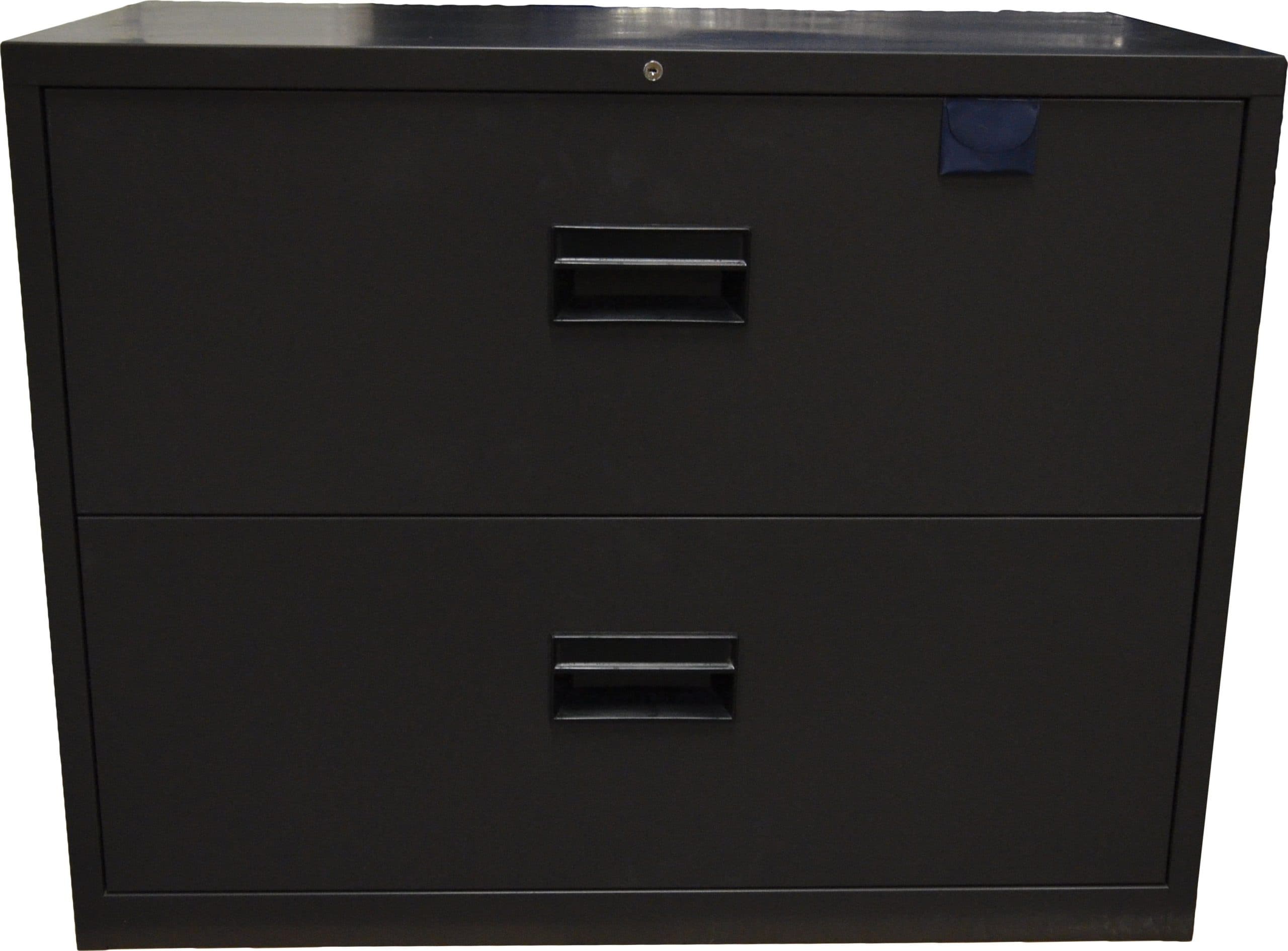 Charcoal Black Legal Lateral File Cabinet with Two Drawers