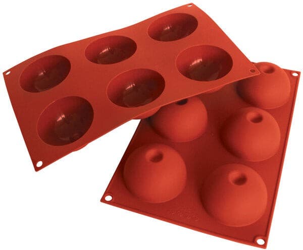 Silikomart – 2.9" x 1.5" Silicone 6 Compartment Magic Dome Baking Mold – SF086