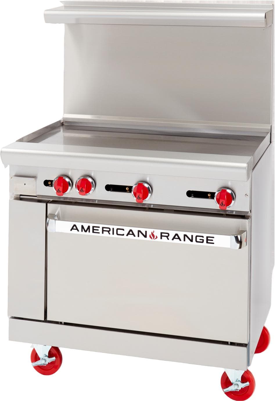 American Range - 36" Stainless Steel Restaurant Range With 36" Griddles And 26.5" Standard Oven - AR-36G