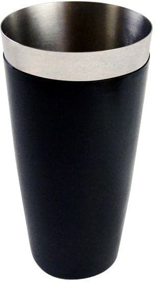 28 oz Stainless Steel Bar Shaker Cup with Black PVC Exterior