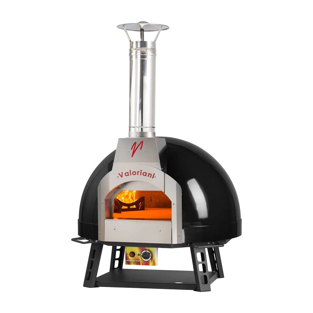 Valoriani Baby 75 Wood Fired and Gas Oven with Black Metal Dome – 44,358 BTU