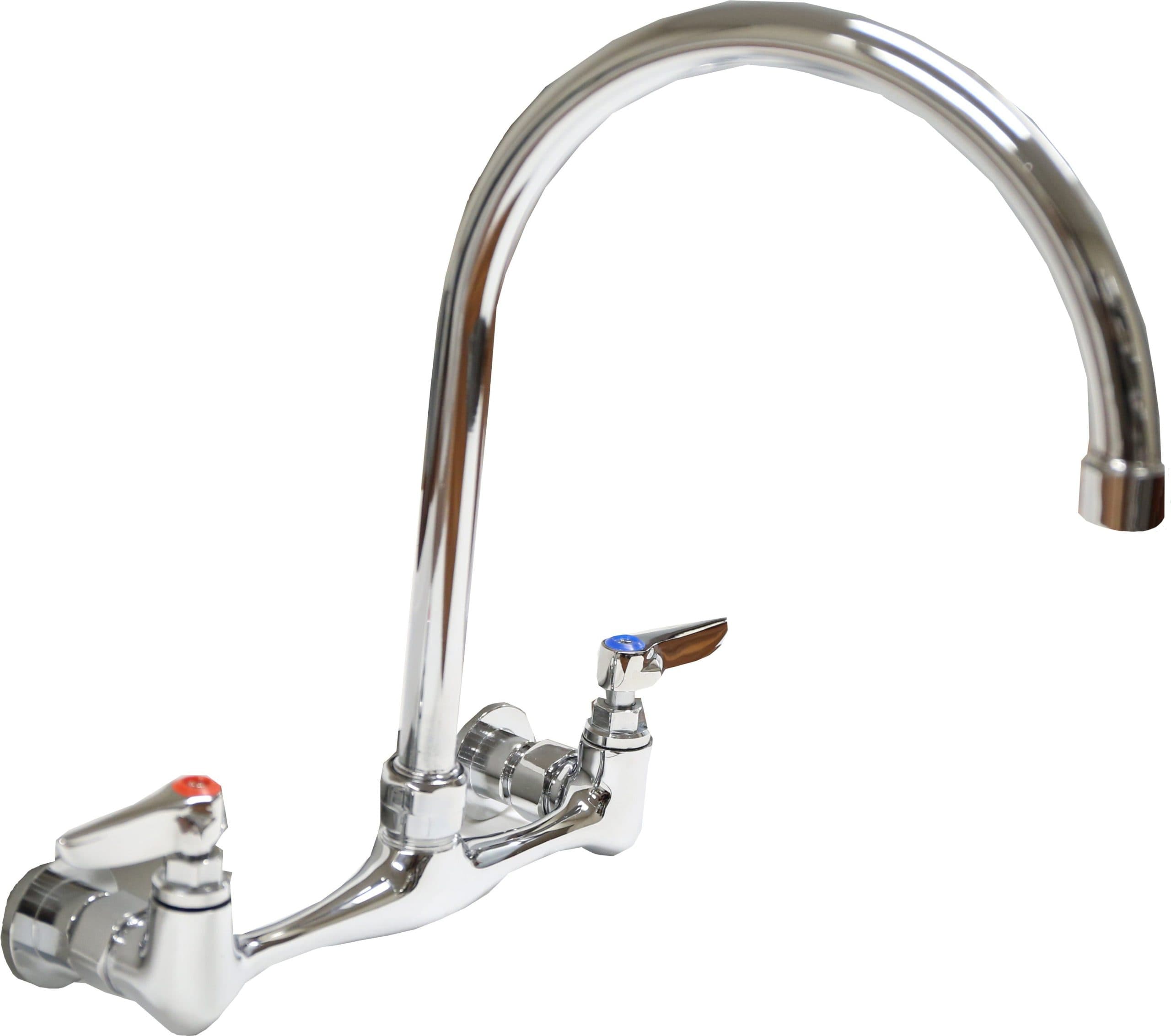 Splash Mounted Faucet With 8.5" Gooseneck Faucet for Tub Sinks