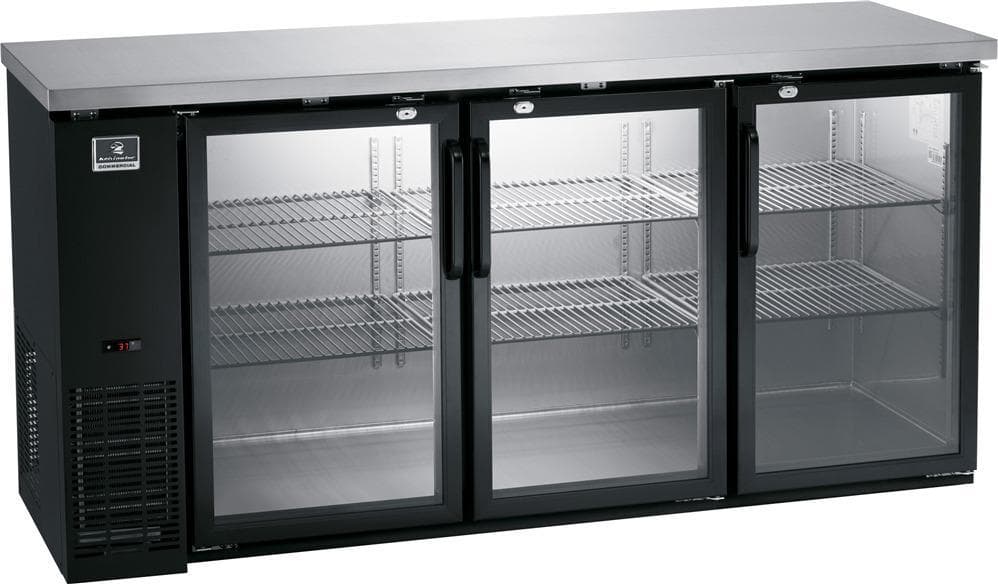 Kelvinator Commercial – 73″ Back Bar Refrigerator with 3 Glass Doors – KCHBB72G