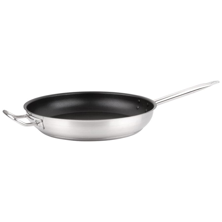 14" Non-stick Stainless Steel Fry Pan with Help Handle