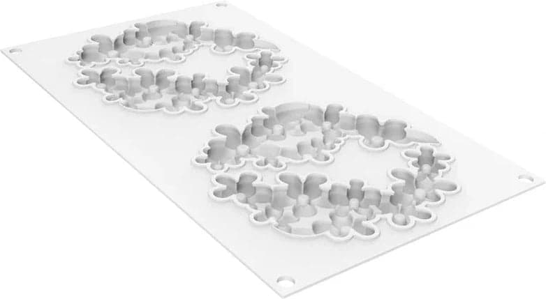 Silikomart – 5.5" Dessert-Top Silicone Baking Mold with 2 Cavities – FLORA 80