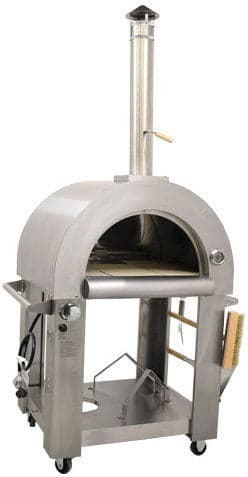 Stainless Steel Wood Burning and Propane Pizza Oven 35,000 BTU