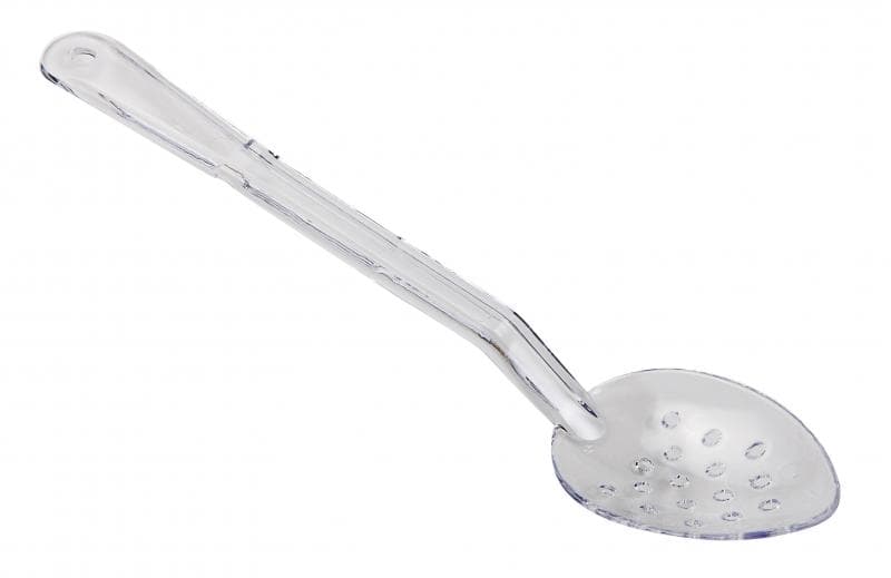 13" Clear Polycarbonate Perforated Serving Spoon