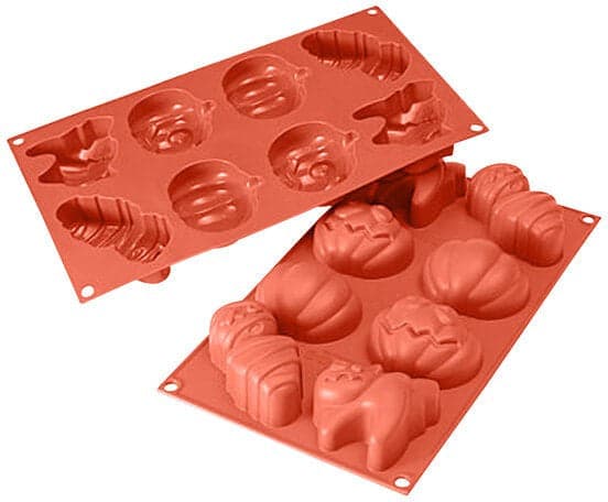 Silikomart – 2.7" x 2.5" x 1.2" Silicone #8 Compartment Halloween Baking Mold – SF116