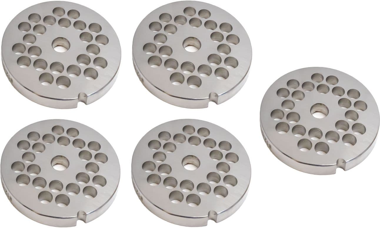 European Style #12 stainless steel plate, hubless, 8mm (5/16″) – one notch/ round