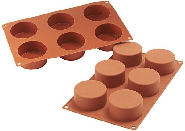 Silikomart – 2.7" x 1.3" Silicone #6 Compartment Cylinders Baking Mold – SF127