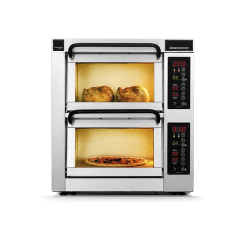 PizzaMaster PM352ED-2 23” Countertop Double Electric Pizza Deck Oven with Digital Display