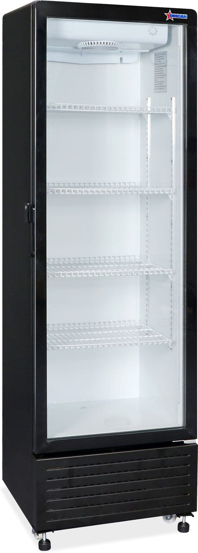 23″ One (1) Glass Door Refrigerator, 10.7 cu.ft. (285 L), Black