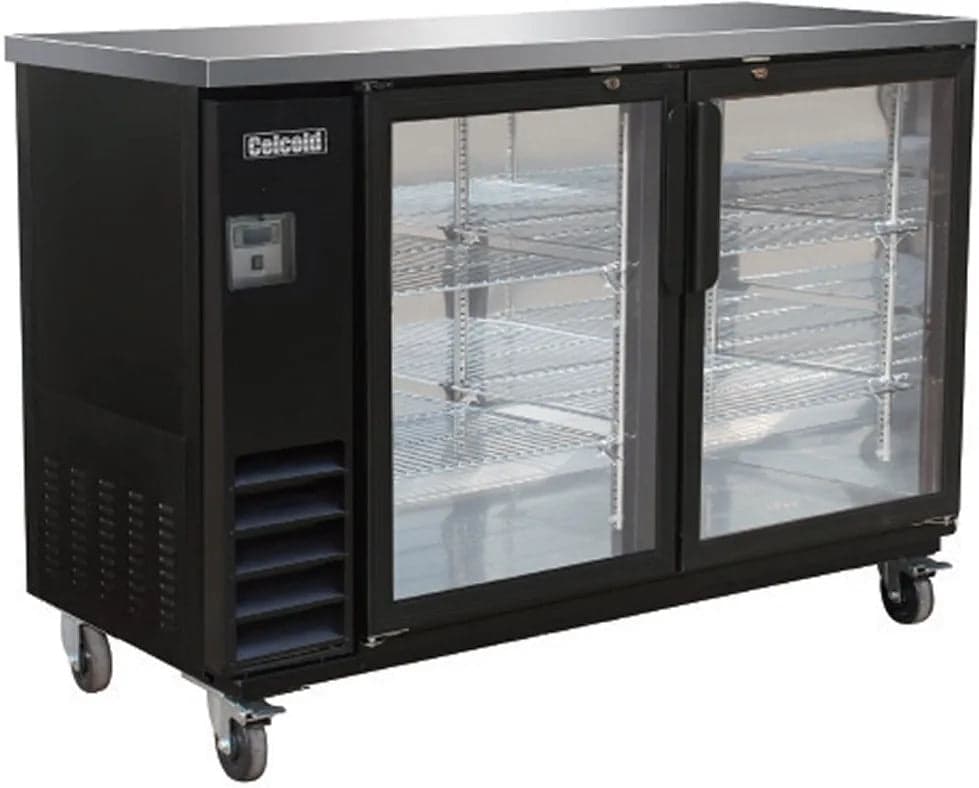 Celcold – 60″ Glass Door Commercial Back Bar Refrigerator – CBB60G