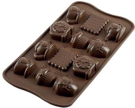 Silikomart – Silicone 12 Compartment Tea Time Chocolate Mold – SCG17