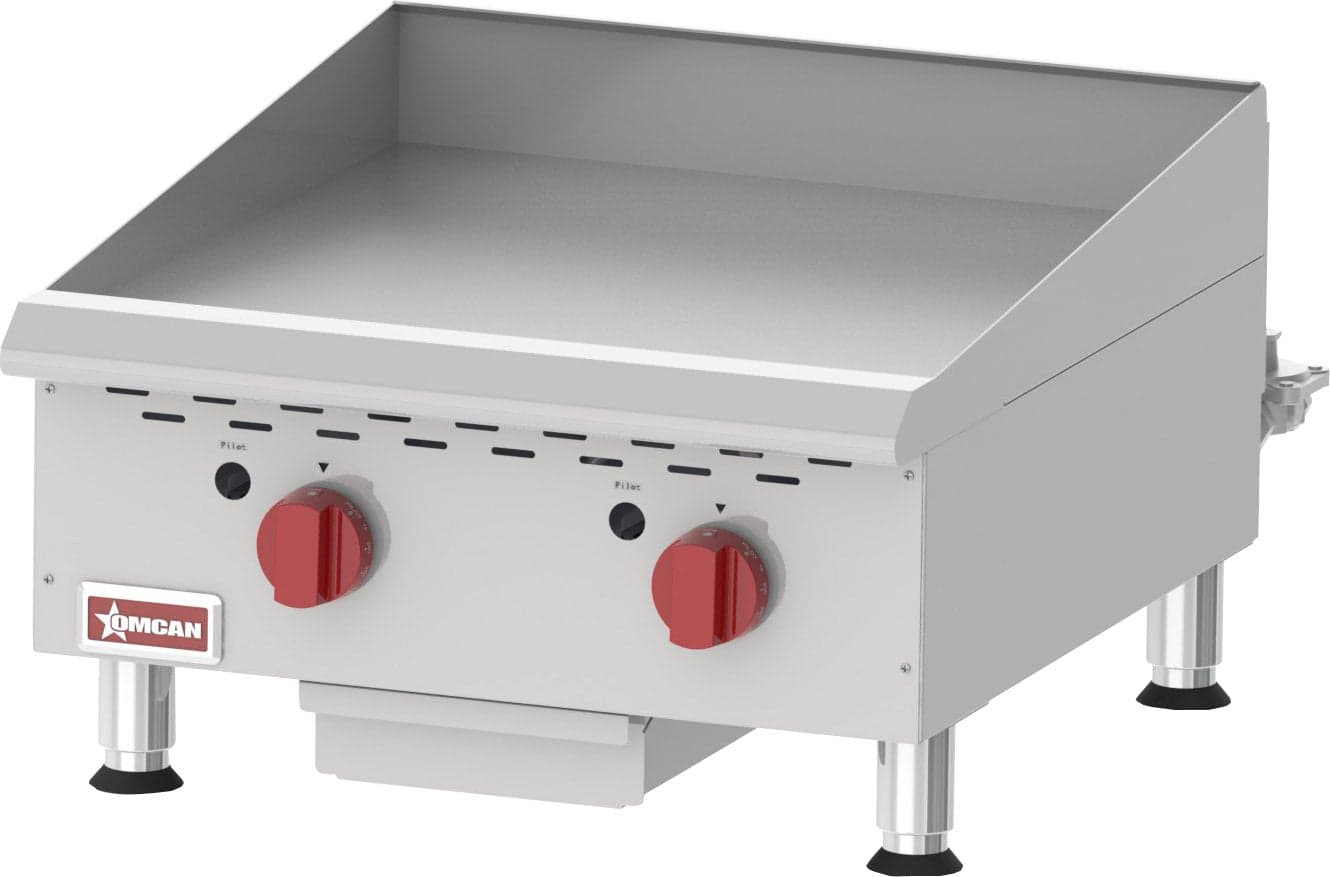 Elite 24" Countertop Gas Griddle 2 Burners with Thermostatic Control – 60,000 BTU