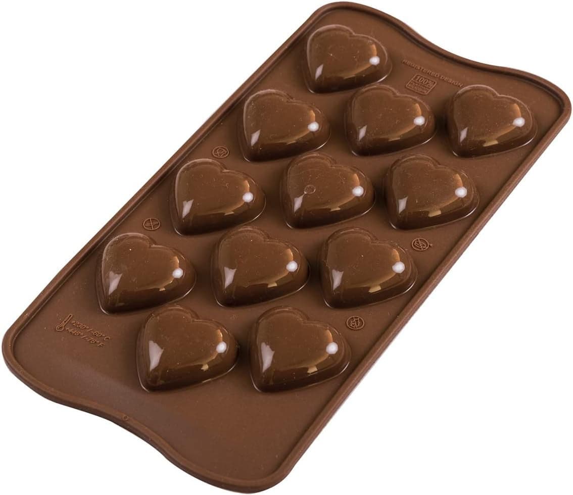 Silikomart – 9.4" 12 My Love Brown Silicone Mould – SCG48 3D
