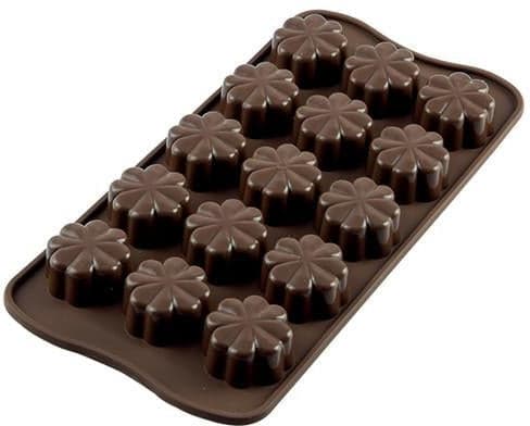 Silikomart – Silicone Brown 15 Compartment Fleury Chocolate Mold (0.30 Oz Each) – SCG08