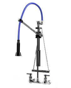 HIMI Products – Instinct Pre-Rinse Faucet Mini Unit with 36″ Hose, V Mount Bracket, Vacuum Breaker & 8″ Wall Mount Base Faucet – IF7004-8W
