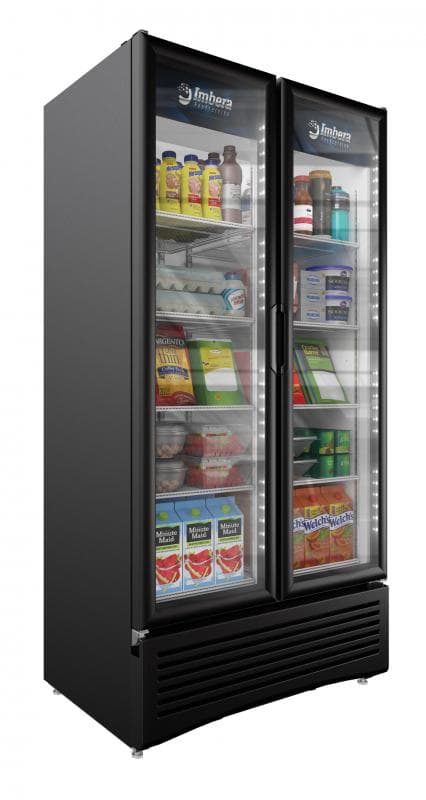 Imbera 40″ Two (2) Glass Door Refrigerator, 26 cu.ft. (736 L), Black