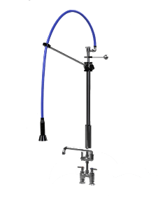 HIMI Products – Instinct Pre-Rinse Faucet Unit with 60″ Hose, Wall Mount Bracket, Vacuum Breaker & 4″ Deck Mount Base Faucet + 12″ Add-On Faucet – IF6001-4DAF