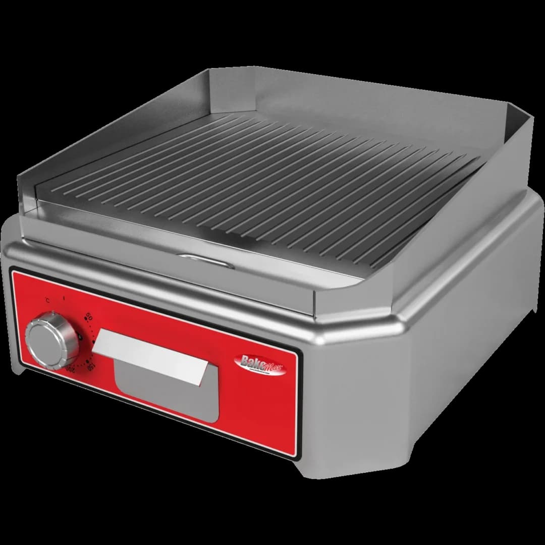 BakeMax BMSIE011 Countertop Mini Electric Ribbed Grill