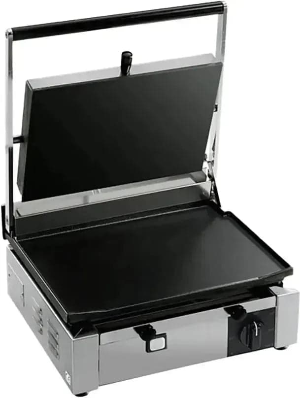Eurodib – CORT-L Electric Panini Grill 220V w/ Ribbed Top & Flat Bottom – SMSCORTL220