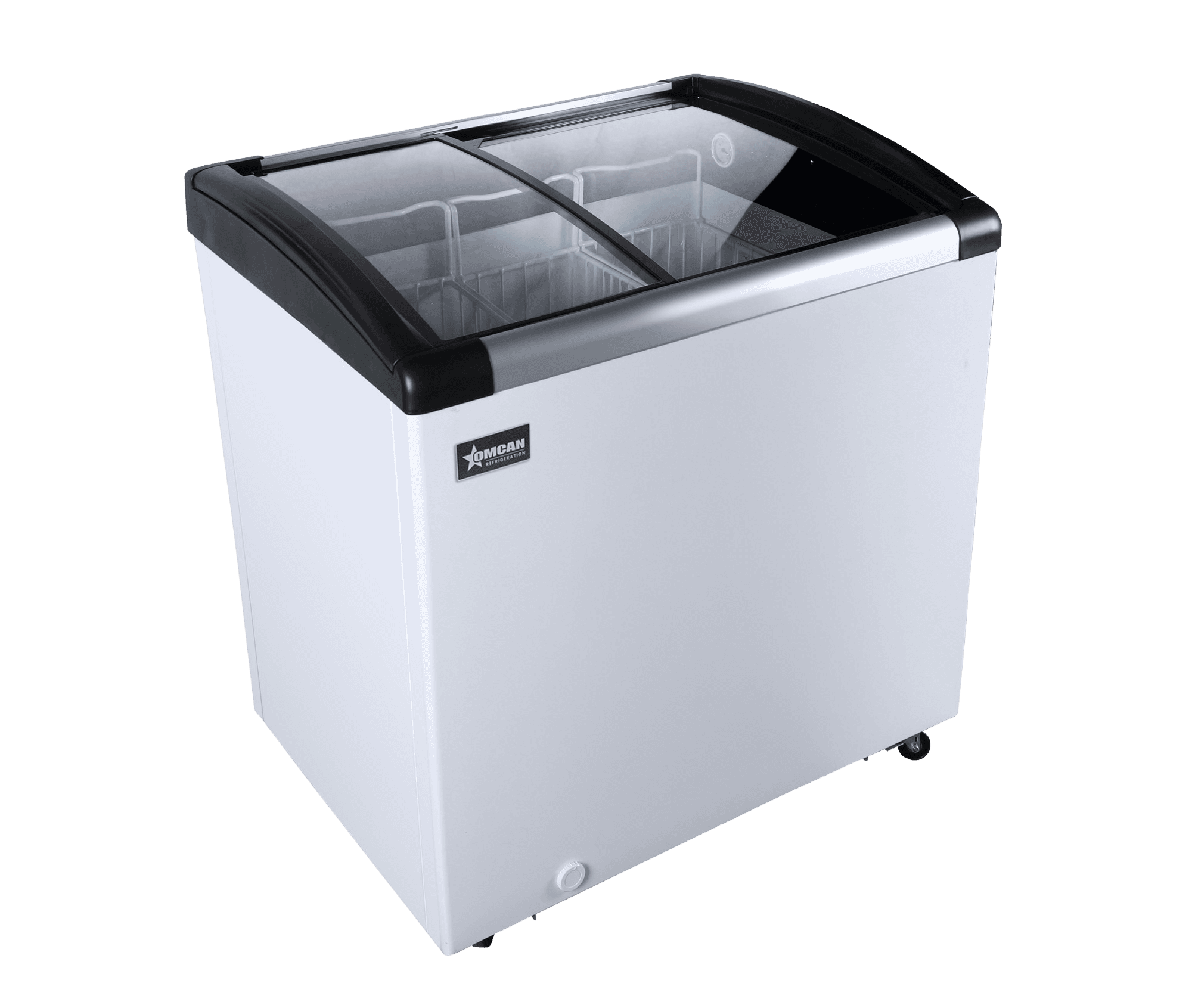31″ Two (2) Door Ice Cream Display Chest Freezer with Curved Glass Top, 4.1 cu.ft. (116 L)