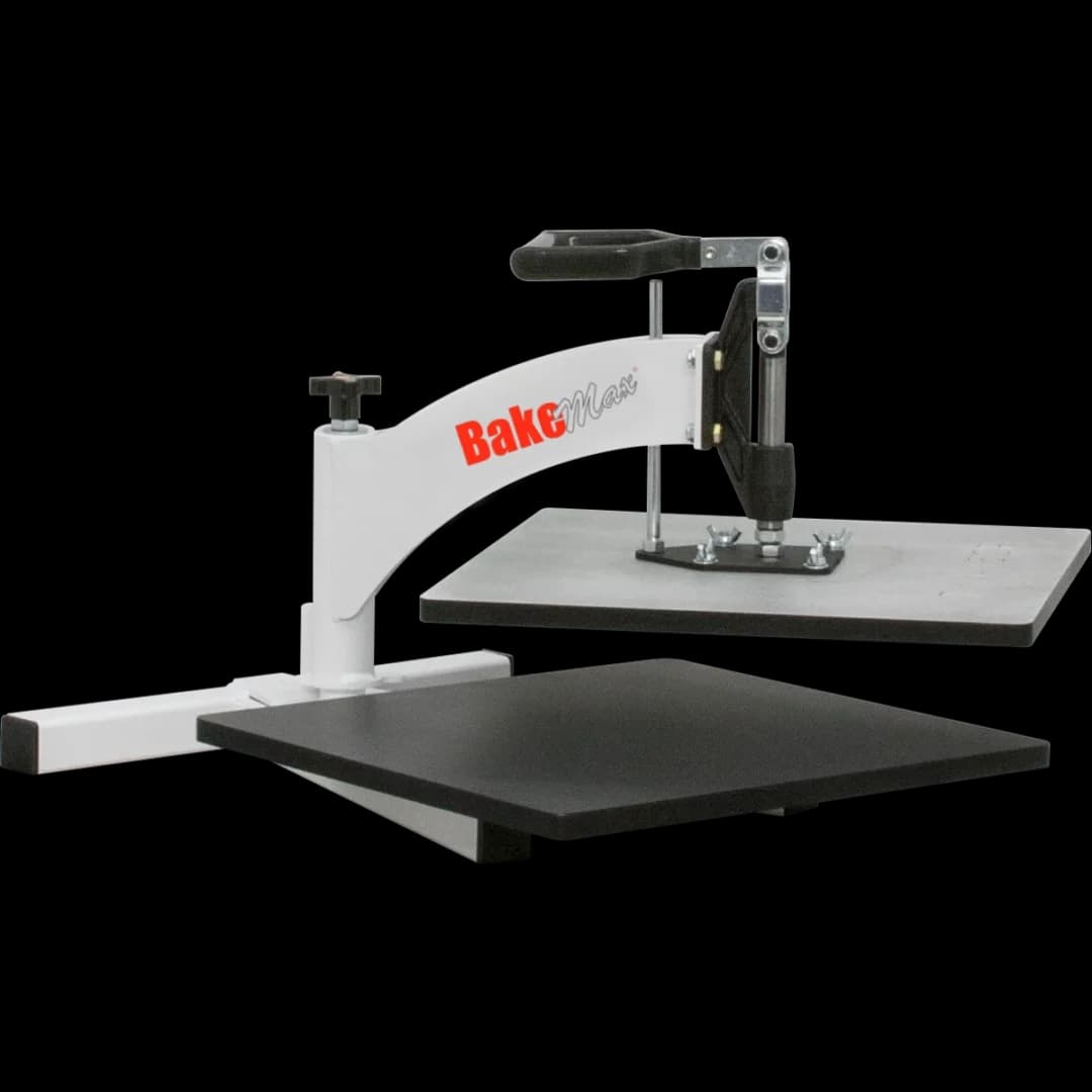 BakeMax BMTXM15CP Commercial Countertop White Powder Coated Manual Swing Away Cold Meat Press