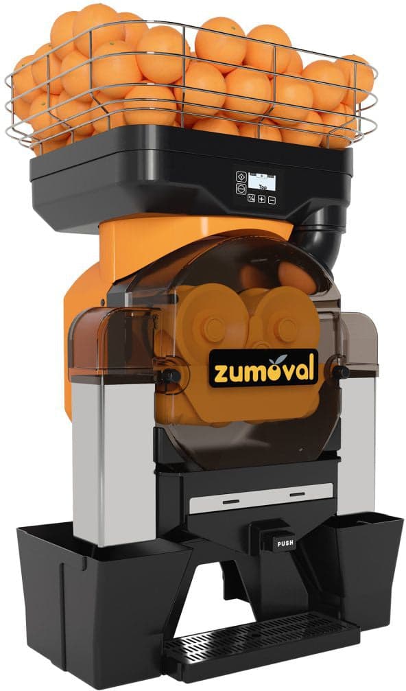 Zumoval FastTop Juice Extractor With Auto Feeder, Self-Cleaning System, Push and Juice Button, 45 Fruits per Minute | Trento