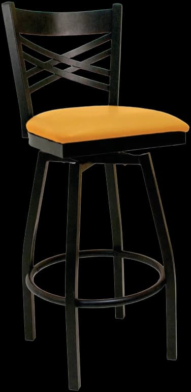 ATS 78-BSS Double-Cross Back Swivel Barstool