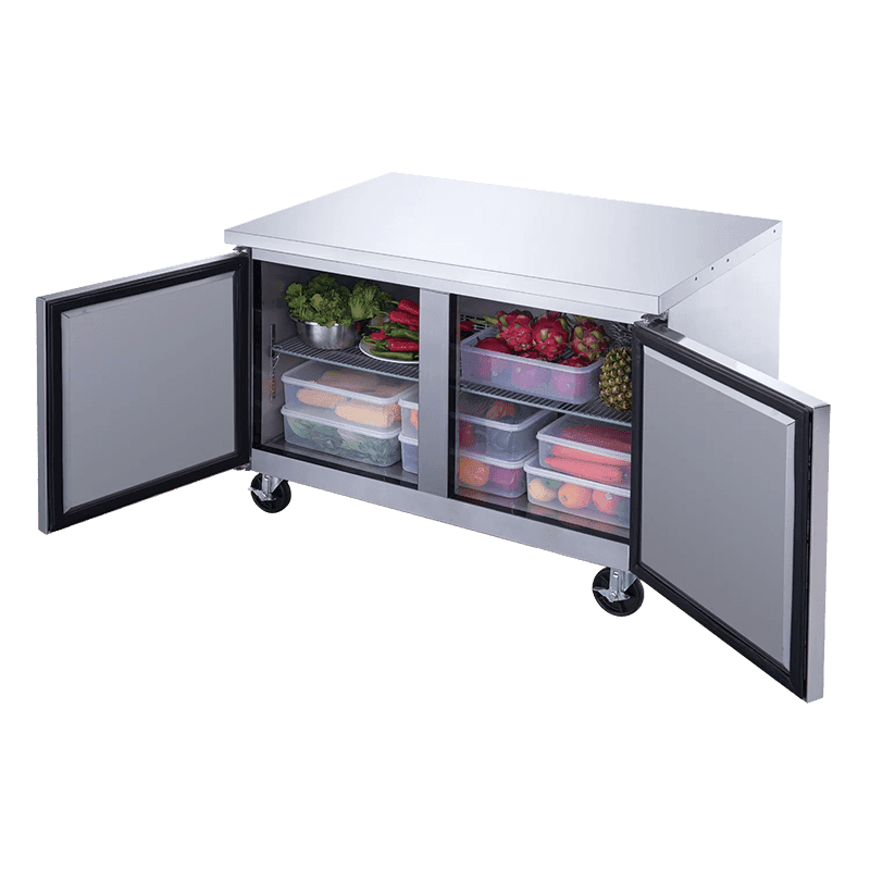 New Air NUR-60-4D 60" Stainless Steel Undercounter Refrigerator with Drawers