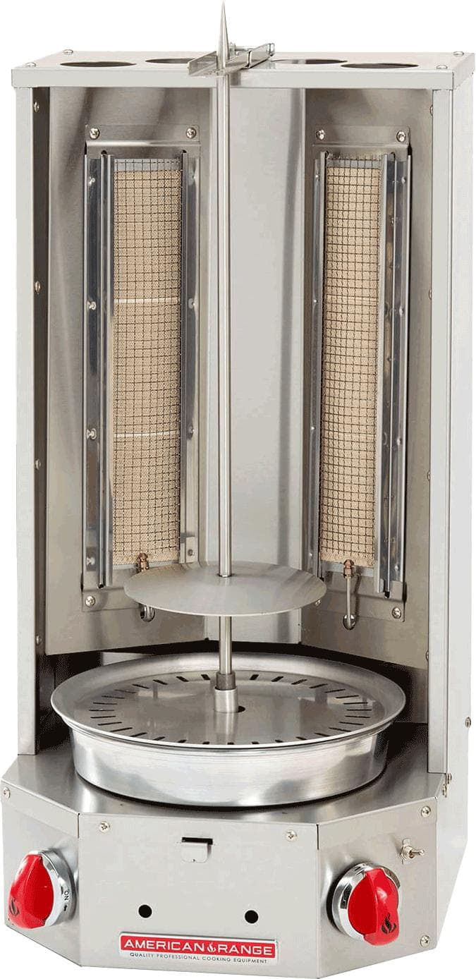 American Range - 17" Stainless Steel Vertical Infrared Rotisserie Broiler - AVB-2E