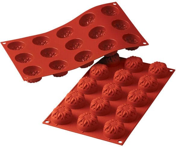 Silikomart – 1.7" x 1" Silicone 15 Compartment Small Sunflower Baking Mold – SF072