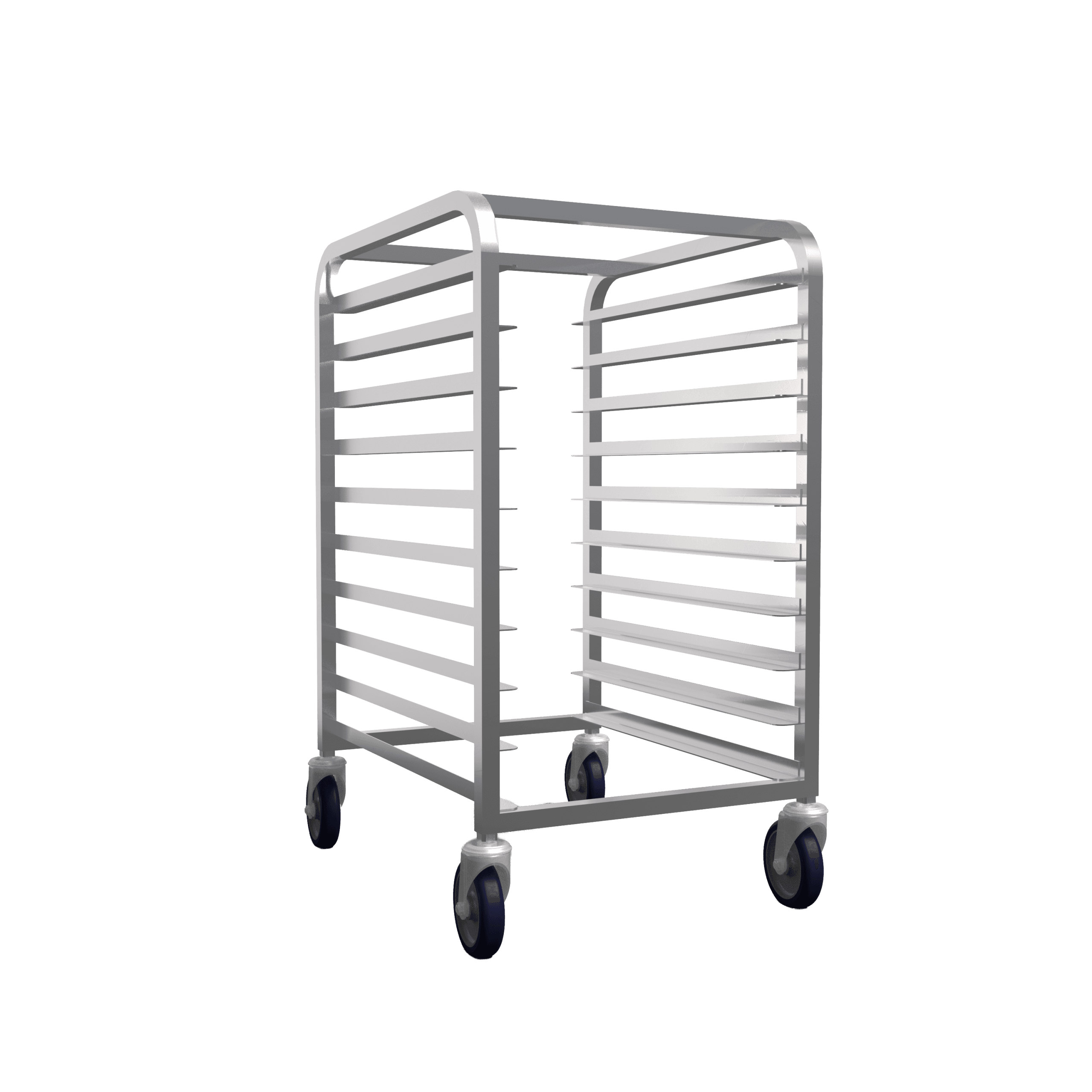 Winholt – Holds 10-18″ Trays, End Loading Poly Top Half Height Pan Racks – AL-1810-H-PT