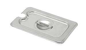 1/9-Size Slotted Stainless Steel Steam Table Pan Cover