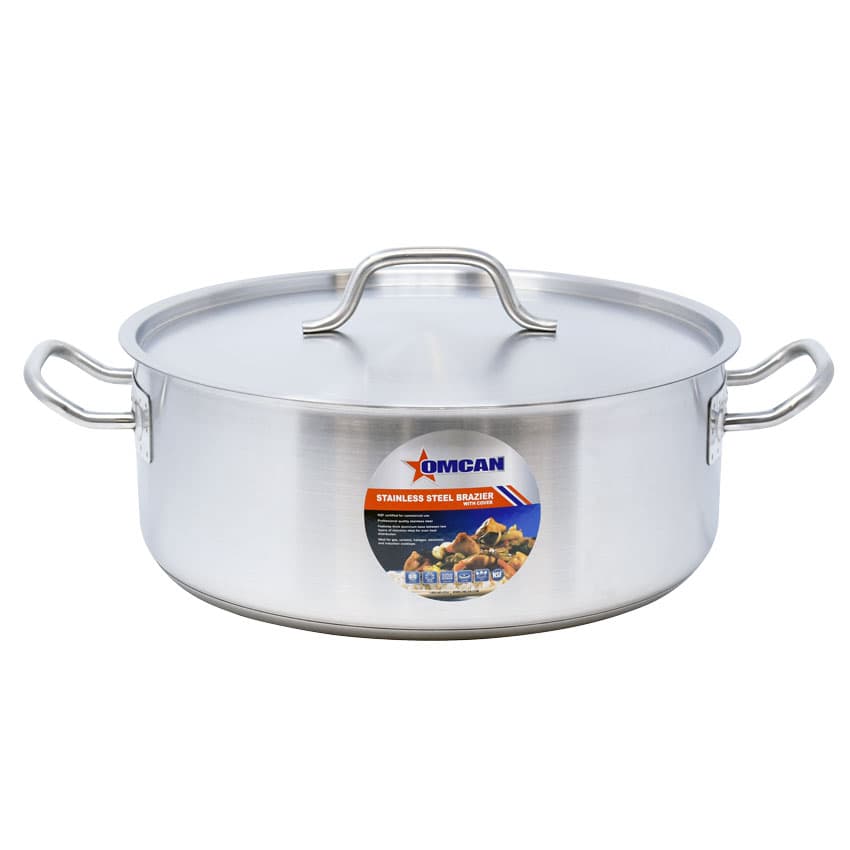 15 qt Stainless Steel Brazier with Lid