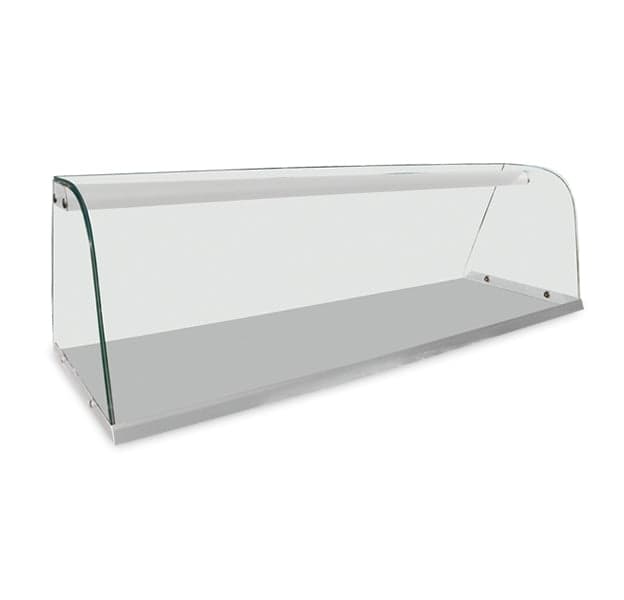 Igloo SG4 47¾″ Countertop Sneeze Guard Dry Display, Curved Glass
